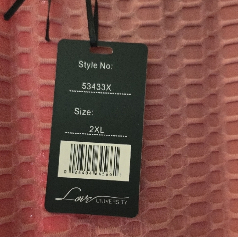 Elegant Pink Textured Dress So Beautiful Never Worn - Picture 3 of 3